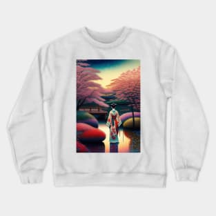 Traditional Japanese Garden Style Crewneck Sweatshirt